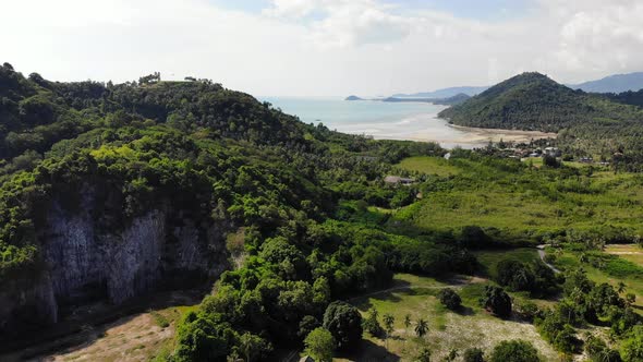 Beautiful high view of nature with sea ocean