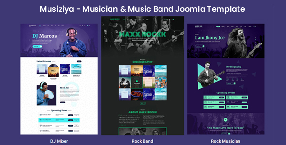 Musiziya - Joomla 5 Musician and Music Band Joomla  Template