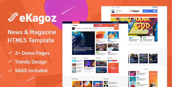 eKagoz – Blog, News & Magazine HTML5 Template