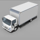 Low Poly Medium Duty Box Truck - 3DOcean Item for Sale