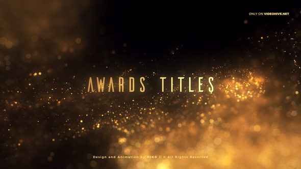 Golden Glitter Particles Titles