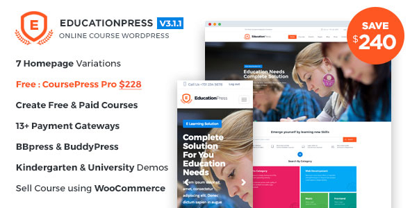 EducationPress - Complete Education WordPress Theme