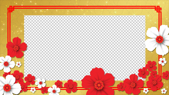 Blossom Chinese New Year Frame Hd