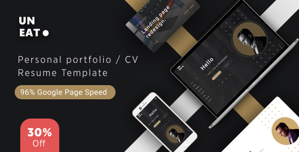 Uneat - Personal Portfolio Template