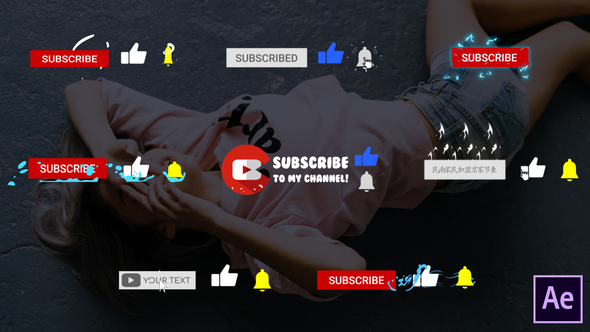 YouTube Subscribes Pack | After Effects