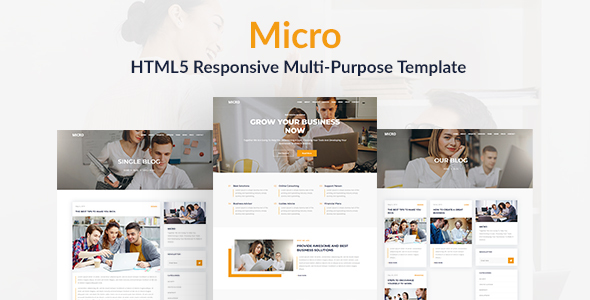 Micro - HTML5 Responsive Multi-Purpose Template