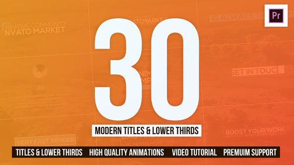 30 Modern Titles & Lower Thirds - Mogrt