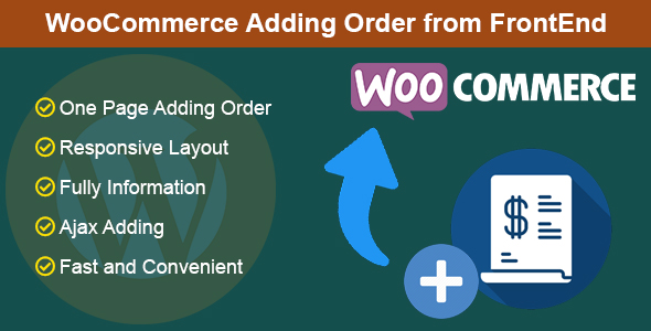 WooCommerce Adding Order from FrontEnd