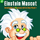 Einstein Cartoon Mascot in Vector - GraphicRiver Item for Sale