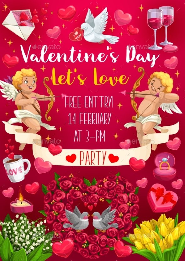 Happy Valentines Day Love Party Celebration Event