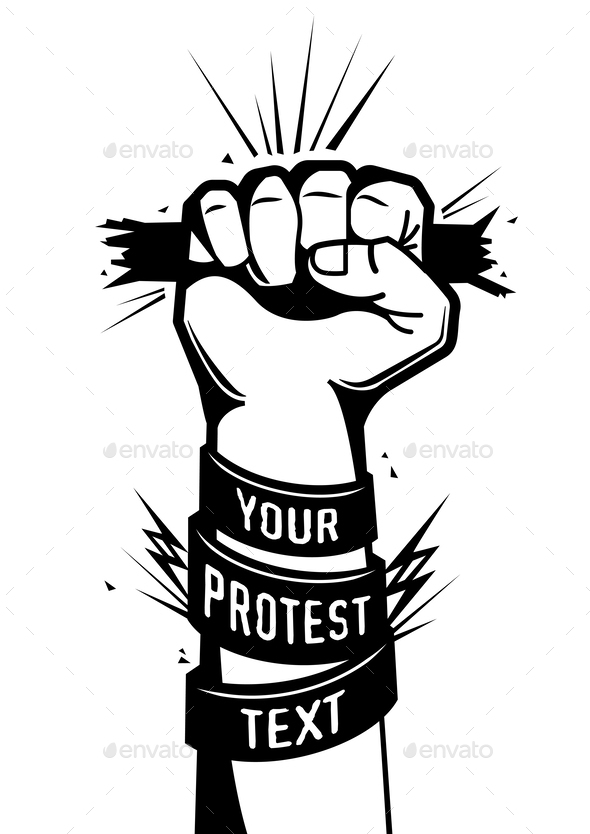 Hand Power Protest Poster