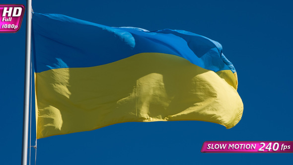 Ukrainian Flag Waves The Wind alt