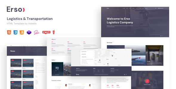 Erso - Logistics & Transportation HTML Template