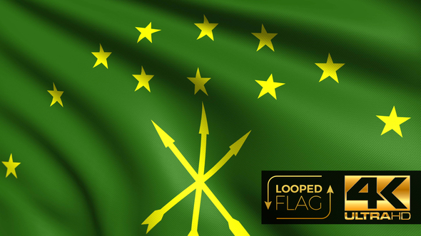 Adygea Flag 4K