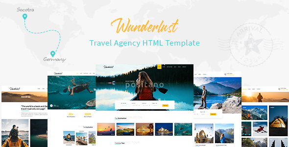 Wunderlust – Travel Tour HTML Template