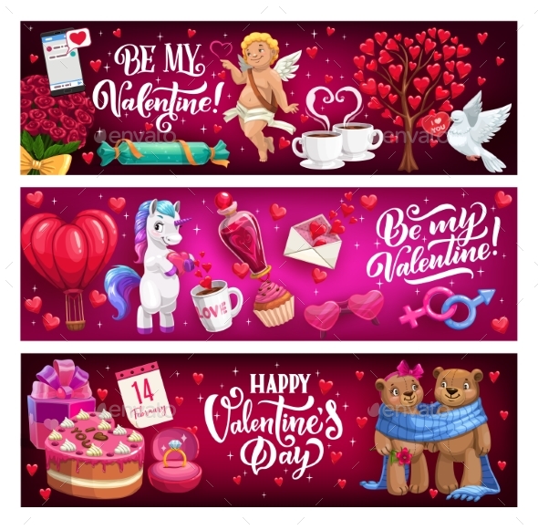 Valentines Day Banners with Quotes