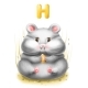 Funny Fat Cartoon Hamster with a Grain - GraphicRiver Item for Sale