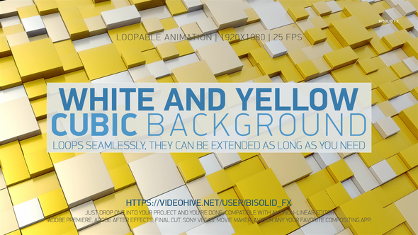 White And Yellow Cubic Background