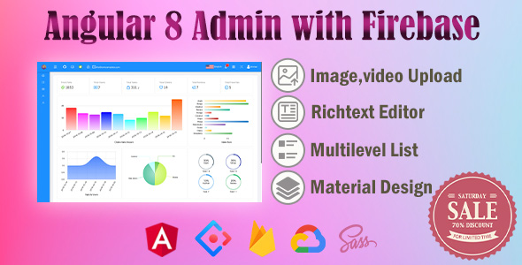 Bule| Angular 8 Admin Backend /with Firebase/Material Design