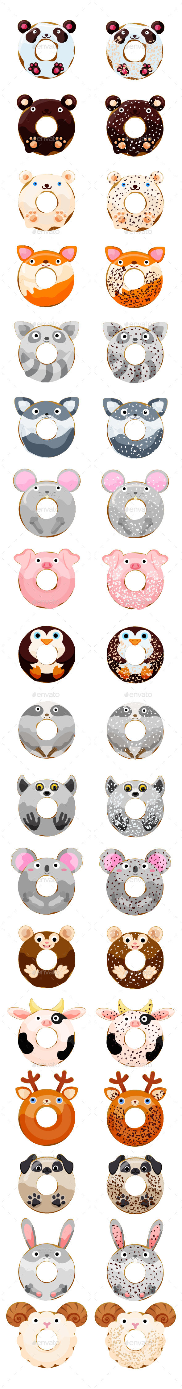Vector Donuts Clipart