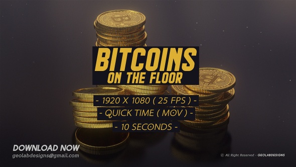 Bitcoins On The Floor Background