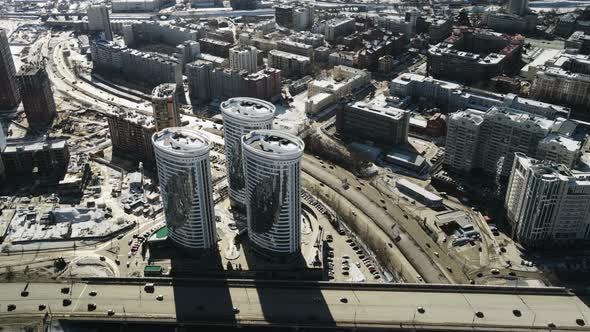 The City of Novosibirsk Was Filmed for Aerial Photography