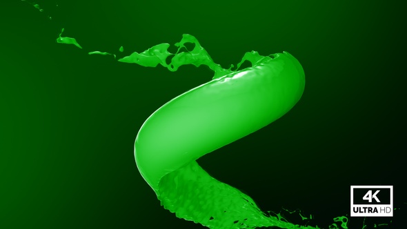 Vortex Splash Of Green Paint V3