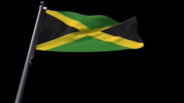 Jamaica Flag With Alpha Channel  4K