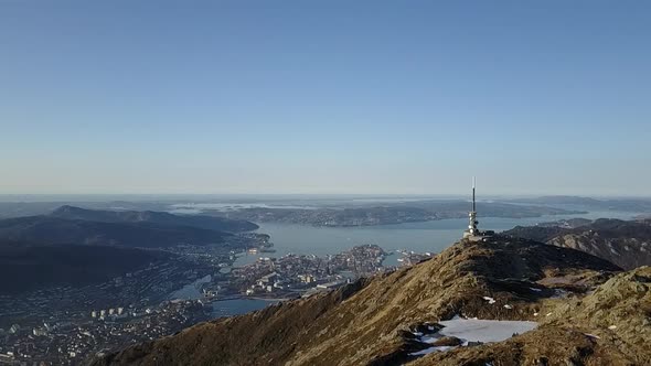 Ulriken tower over Bergen, Norway