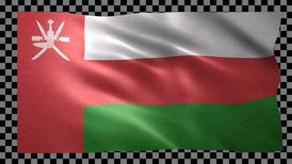 Oman waving flag looped alt