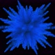 Colorful Blue Powder Particles Fly After Being Exploded on back background - VideoHive Item for Sale