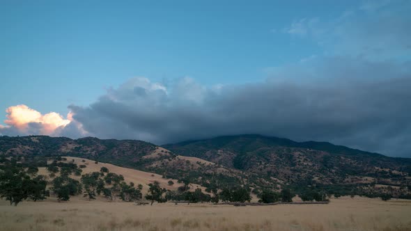 Storm Cloud Time lapse of desert mountains