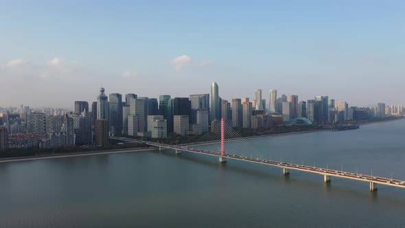 Busy traffic road in hangzhou china