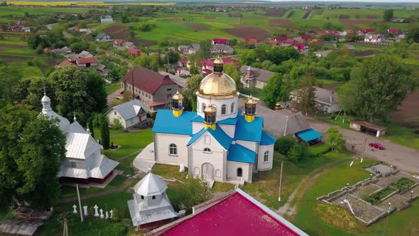 Top View of Orthodox Church in IvanoFrankovsk City in Western Ukraine