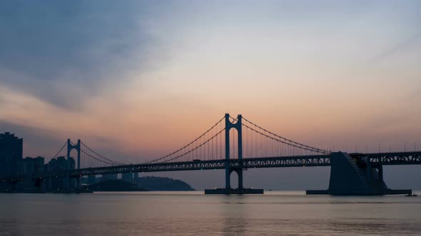 Gwangan Bridge Timelapse in Busan, Korea