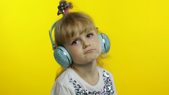 Bored Lazy Child Very Upset, Listening To Boring Story, Not Interested in Communication