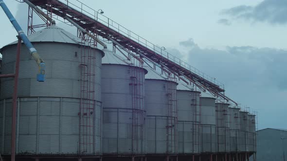 Grain storage tanks