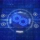 Polygon animated logo. MATIC cryptocurrency. Crypto matic in digital world - VideoHive Item for Sale