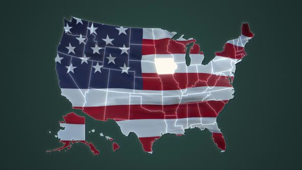 2D Map of the United States