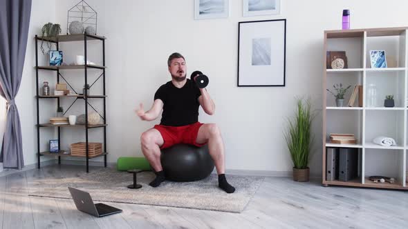 Fitness Performance Funny Fatty Man Online