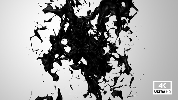 Black Ink Splash Collision