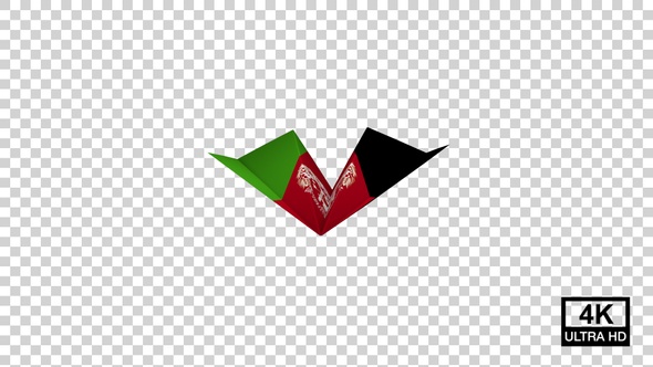 Paper Airplane Of Afghanistan Flag V3