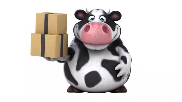 Fun cow - 3D Animation with alpha