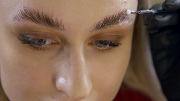 Close-up of a Cosmetic Procedure at Beauty Salon