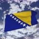 Bosnia And Herzegovina Flag With Sky 4k - VideoHive Item for Sale