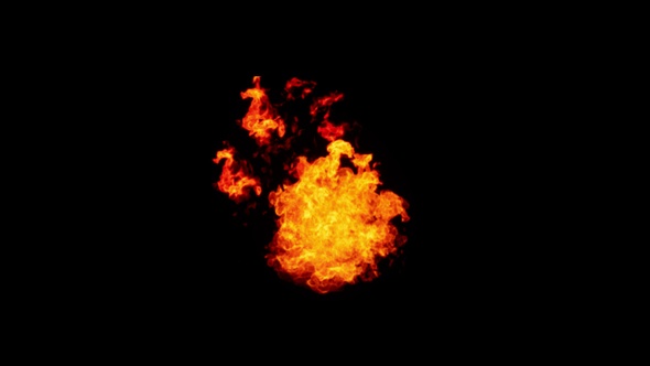 The flames burn and float like a real fire to be gradually extinguished Isolated by Alpha channel alt