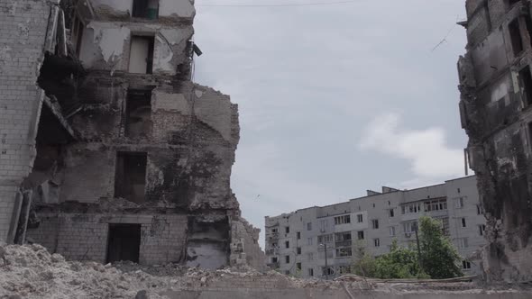 War in Ukraine  Destroyed Building in Borodyanka Bucha District