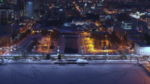 Night City, Buildings with Lighting