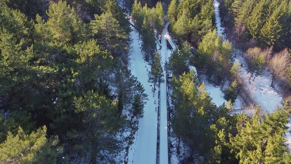 Abandoned Olympic track for bob and sledding in Sarajevo