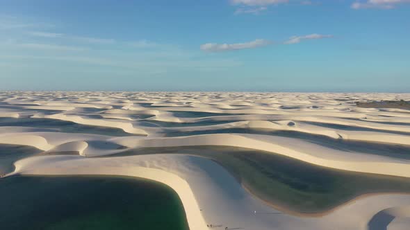 Lencois Maranhenses Brazil. Tropical scenery for vacation travel. Northeast Brazil.